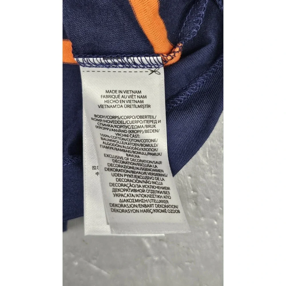 Polo Ralph Lauren T-Shirt Mens XXL Classic Fit Striped Blue Orange Short Sleeve‎